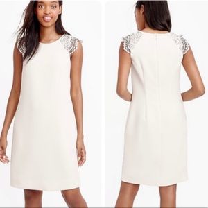 J.Crew Shift Dress with Lace Sleeves. Size 6